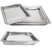 Stainless Steel Cooking Pans - Set of 4 Rectangular Tapsia Pans - 18CR-430 Steel