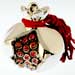 Sterling Silver Pomegranate with red rhinestones 3cm (1.18 in)