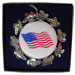 Greek / American Flag Photo Domed Christmas Ornament 