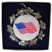 Greek / American Flag Photo Domed Christmas Ornament 
