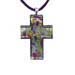 Murano Glass Cross-Shaped Pendant - Green