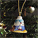 Greek Island Christmas Tree Ceramic Ornament - Bell