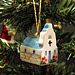 Greek Island Christmas Tree Ceramic Ornament - Church