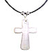 Mother of Pearl Cross Necklace Style 100408