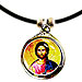 Reversable Religious Necklace w/ Rubber Cord (15mm)