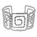 Stainless Steel Cuff Bracelet - Large Greek Key Motifs 91-6851