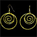 Gold Plated Earrings - Large Swirl Motif (47mm)