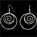 Silver Plated Earrings - Large Swirl Motif (47mm)