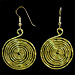 Gold Plated Earrings - Swirl Motif (29mm)