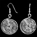 Silver Plated Earrings - Swirl Motif (29mm)