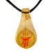 Murano Glass Teardrop Pendant - Yellow & Orange