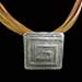 The Byzantium Collection - Square Shaped Necklace w/ Greek Key Motif