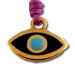 Greek Evil Eye Purple Handbraided Macrame Adjustable Necklace 103514