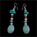 The Siren Collection - Earrings w/ Turquoise Gems and Stones
