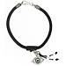 Rhinestone Mati Evil Eye Bracelet with Leather Cord BI210