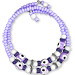 Spiral Mati Evil Eye Bracelet with Purple Seed Beads BI30
