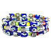 Children's Spiral Mati Evil Eye Bracelet with Multi-Color Beads BI345