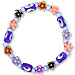Children's Mati Evil Eye Bracelet with Multi-Color Flower Beads BI380
