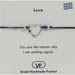 The Filia Bracelet Collection:: Heart shaped arrow adjustable Macrame Dark Blue Bracelet