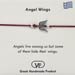 The Filia Bracelet Collection:: Angel Wings “Stay Safe” adjustable Macrame Red string Bracelet
