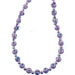 Violet Evil Eye Necklace with silver beads KI_6violet