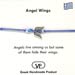 The Filia Bracelet Collection:: Angel Wings “Stay Safe” adjustable Macrame Blue String Bracelet