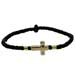 Thin Komboskini Bracelet with gold color vintage cross