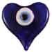 Blue Glass Evil Eye Heart Magnet (36mm)