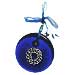 Blue Glass Good Luck Charm Round Ornament w/ Olive Leaf Wreath Decoration (12cm)