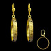 The Prestige Collection - Gold Overlay Greek Key Earrings (clip-on OR post) 25mm