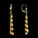 The Prestige Collection - Gold Overlay Greek Key Earrings (clip-on OR post) 50mm