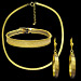 The Prestige Collection - Gold Overlay Greek Key Single Necklace, Bracelet & Earrings Set