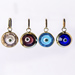14K Gold Faceted Blue Glass Evil Eye 9mm -  5 color options