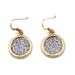Two-tone Phaistos Disc (16mm) Earrings w/ French Hooks