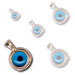 14k Gold Evil Eye Pendant 14mm