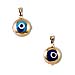 14k Gold Evil Eye  Circular Pendant (10mm) 