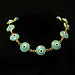 Gold 14k Evil Eye Bracelet Dark Blue (5mm)