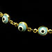 Gold 14k Evil Eye Bracelet Light Blue (5mm)