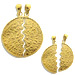 24k Gold Plated Sterling Silver Pendant - Phaistos Disk Friendship Necklace (28mm)