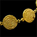 24k Gold Plated Sterling Silver Bracelet - Phaistos Discs (12mm)