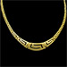 24k Gold Plated Sterling Silver Necklace - Greek Key Motif Links (27mm)