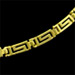 24k Gold Plated Sterling Silver Necklace - Greek Key Motif Links (3mm)