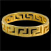 24k Gold Plated Sterling Silver Ring - Greek Key Motif (4mm)