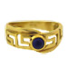 14k Gold Ring - Lapis Stone w/ Greek Key (Size 8)