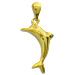 24k Gold Plated Sterling Silver Pendant - Minoan Dolphin (22mm)
