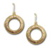 Two Tone 18K Gold Plated Sterling Silver Round Greek Key Earrings Hoop Earrings  (28mm) 
