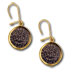 Two Tone 18K Gold Plated Sterling Silver Phaistos Disc Hoop Earrings 12mm