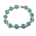 14k Gold Mati Turquoise  Evil Eye Bracelet (8mm)