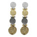 Two Tone Gold Plated Silver Quadruple Phaistos Disk Earrings 
