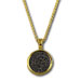 Two Tone 18K Gold Plated Sterling Silver Phaistos Disc Pendant with Chain